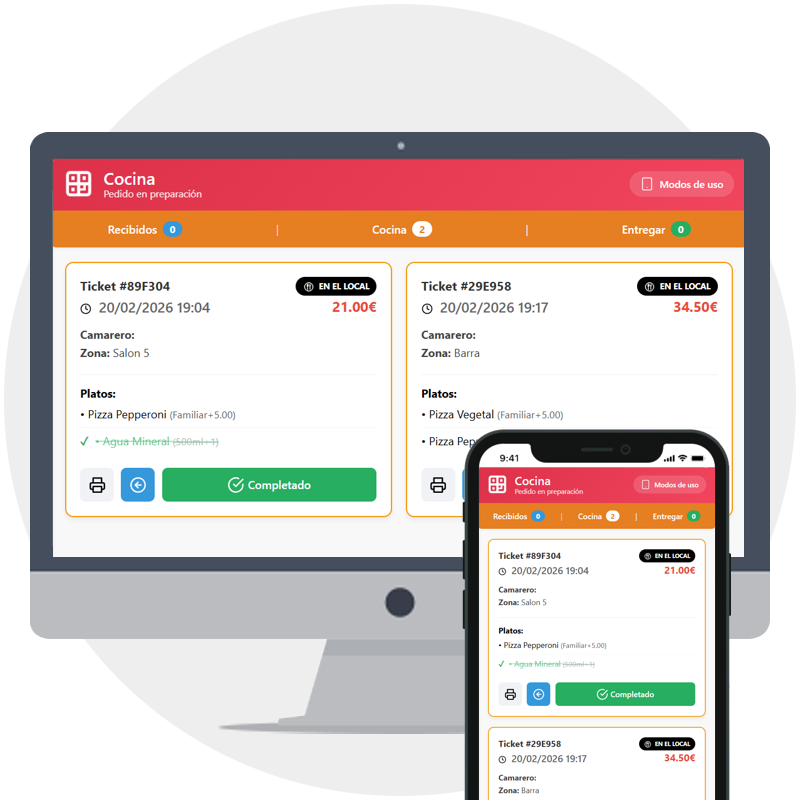 Gestión carta digital QR