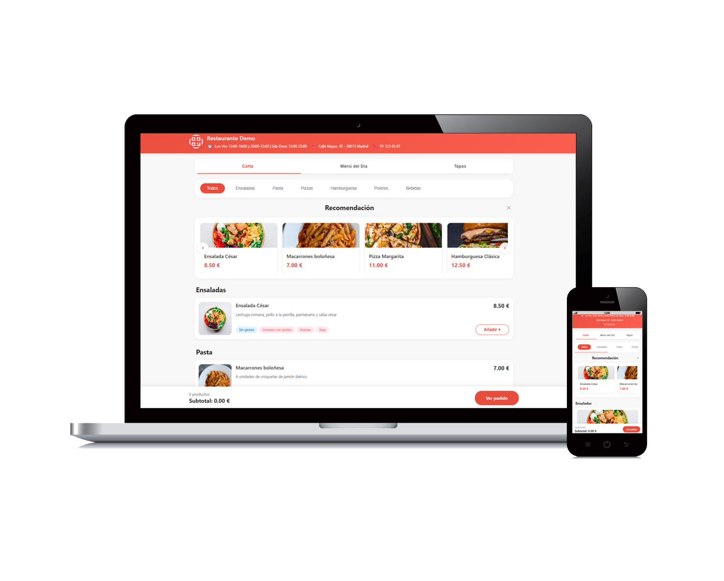 demo carta digital QR