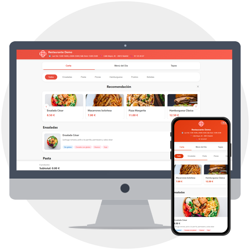 demo carta digital QR